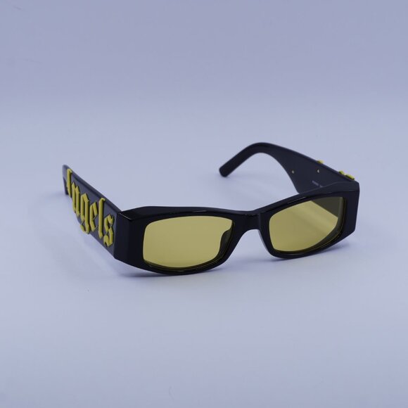 Palm Angels PERI007 ANGEL 1018 Sunglasses Black Rectangle Frame, Yellow Lenses - Picture 5 of 11